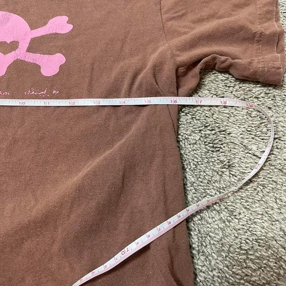 Pink and brown skull tee - Picture 3 of 6